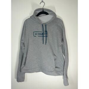 Womens Under Armour Loose XL Cowl Neck Sweatshirt Hunt Gray GUC